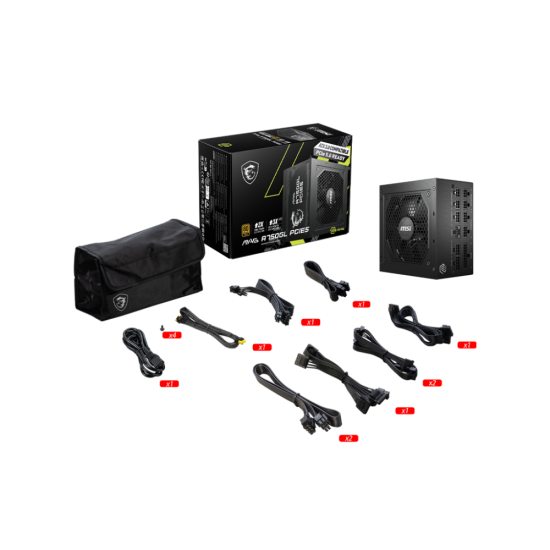 MSI MAG A750GL - 750W - PCI 5 - 80 PLUS GOLD - ATX 3.0